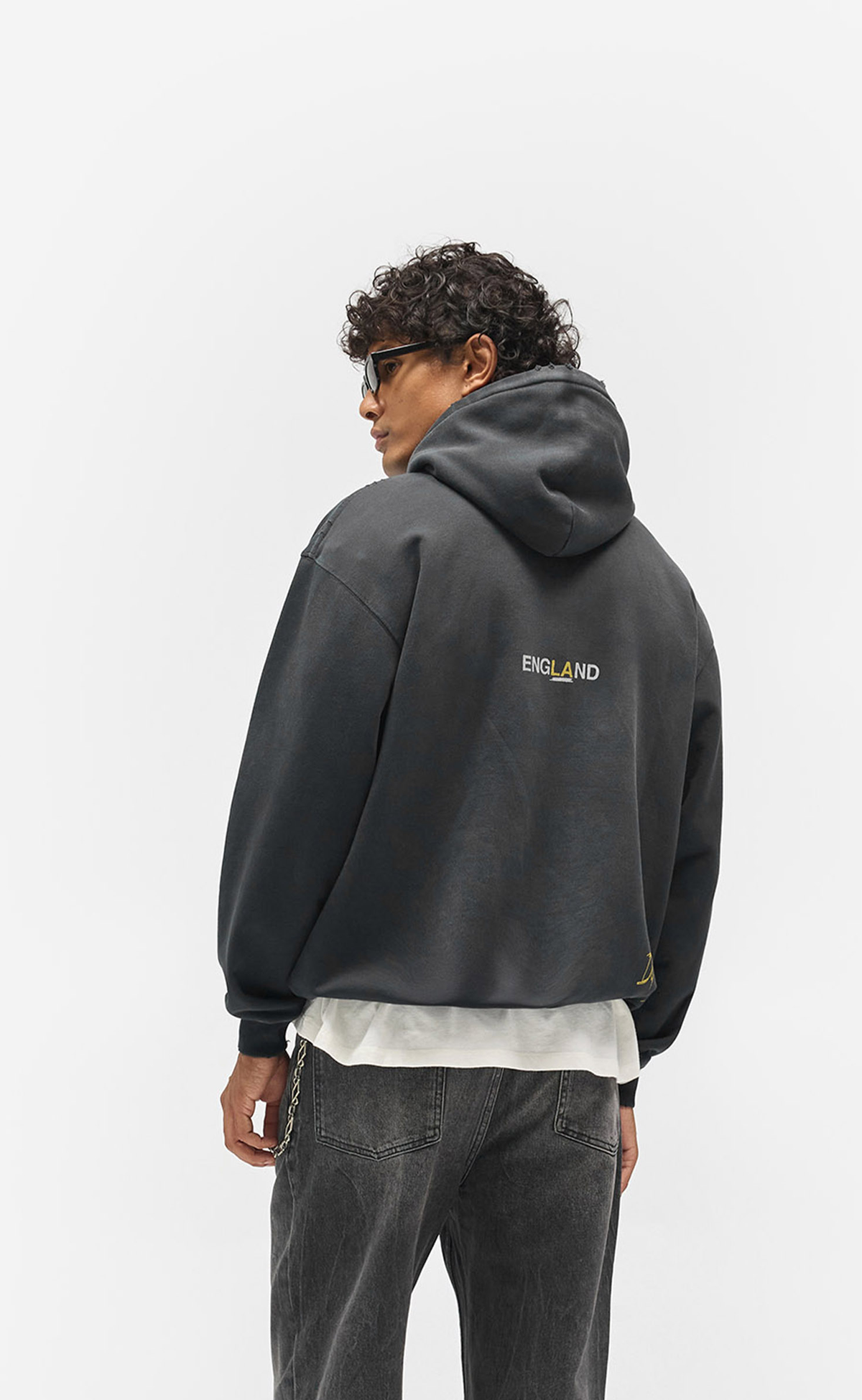 ENEMY WASHED BLACK HOODIE