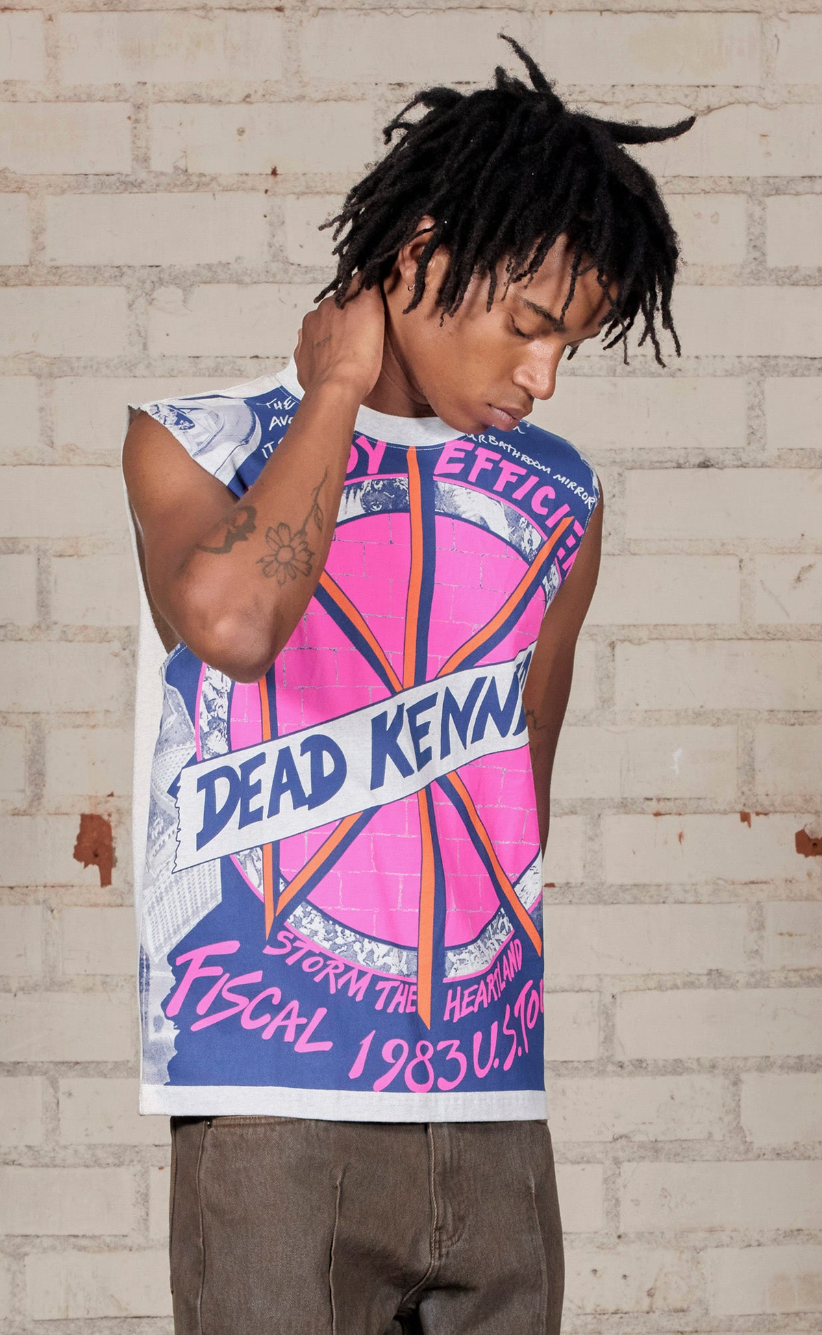 DESTROY CUT OFF GREY T-SHIRT