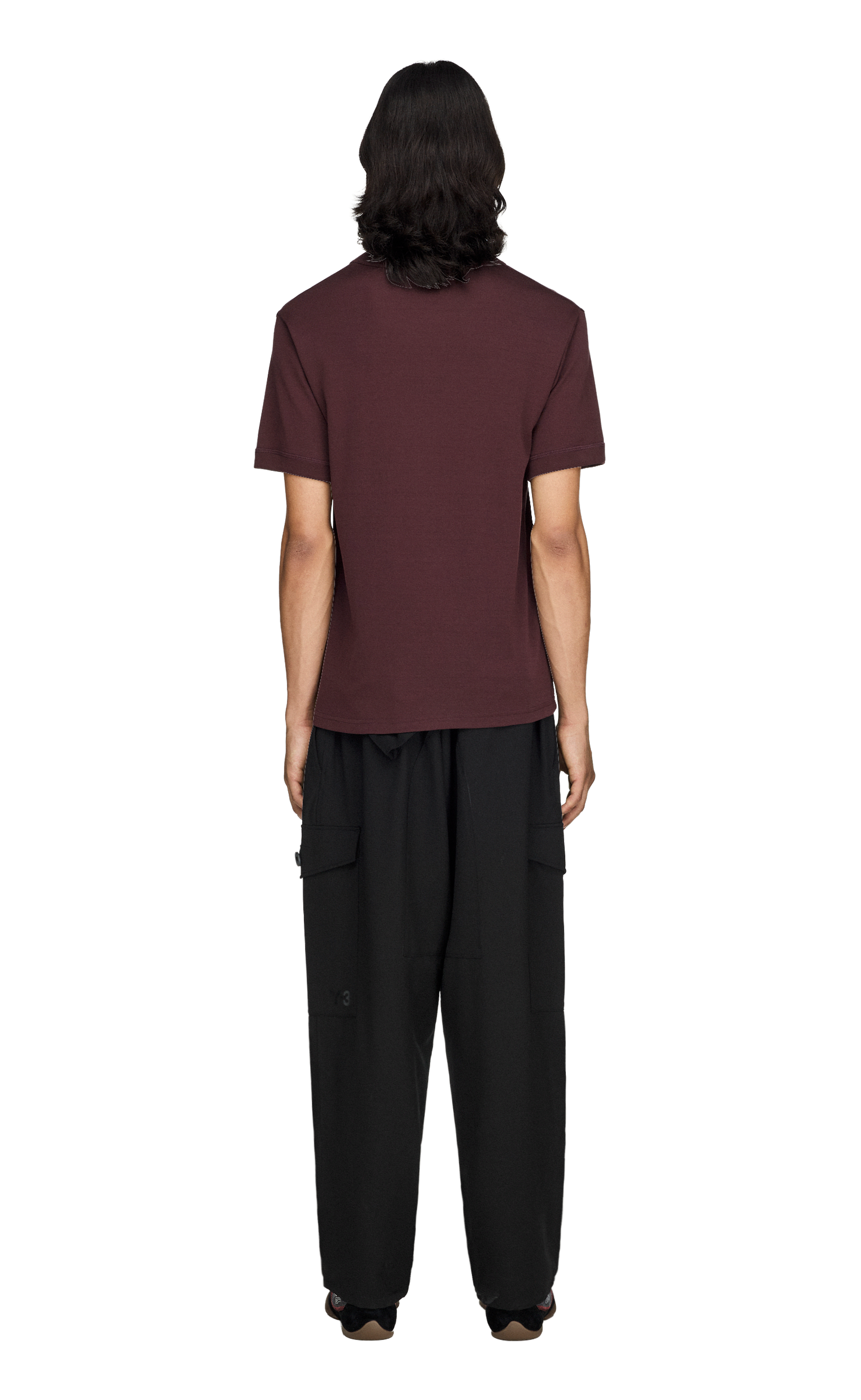 Y-3 WOOL UTILITY BLACK PANTS