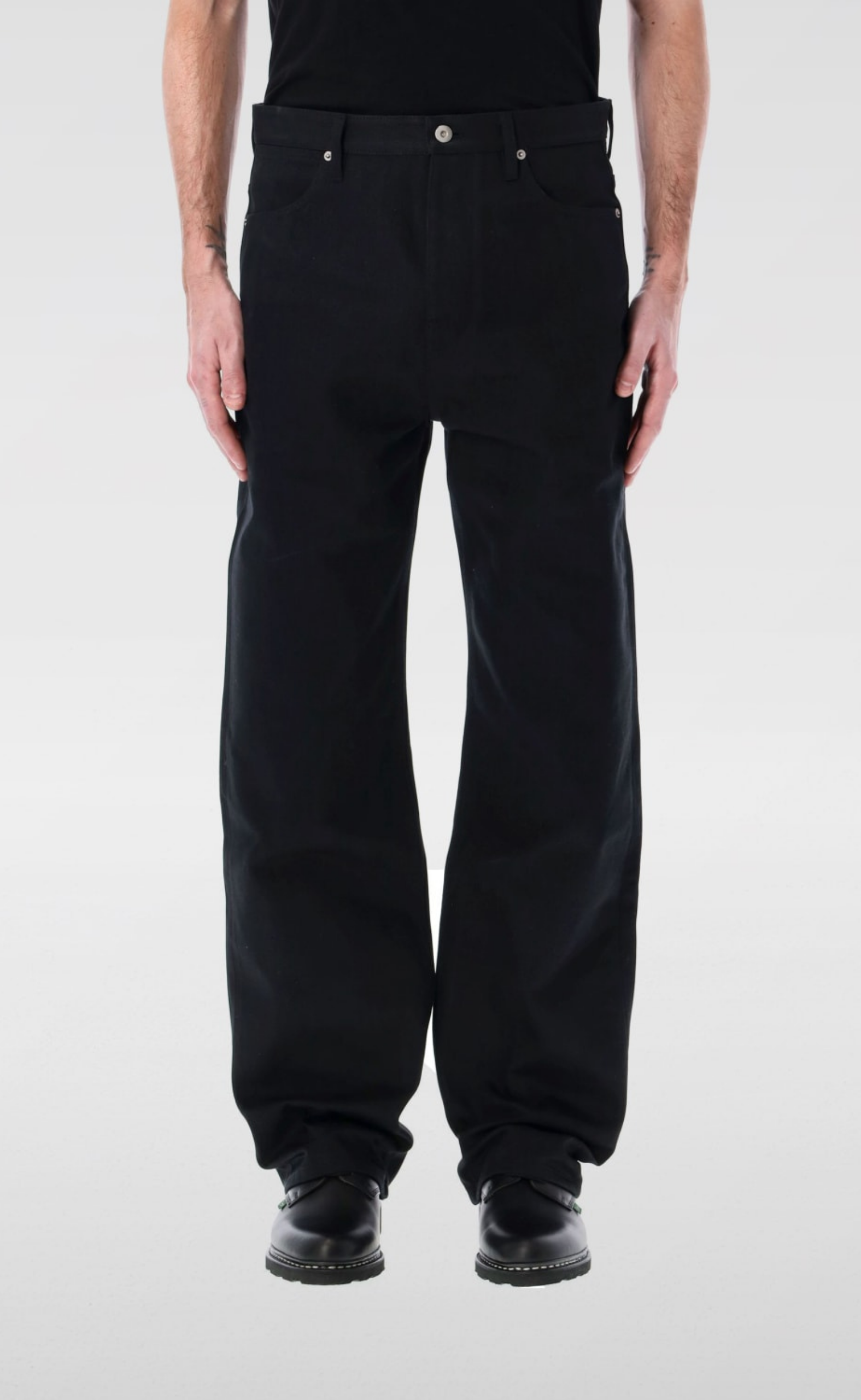 LOOSE DENIM JEANS BLACK