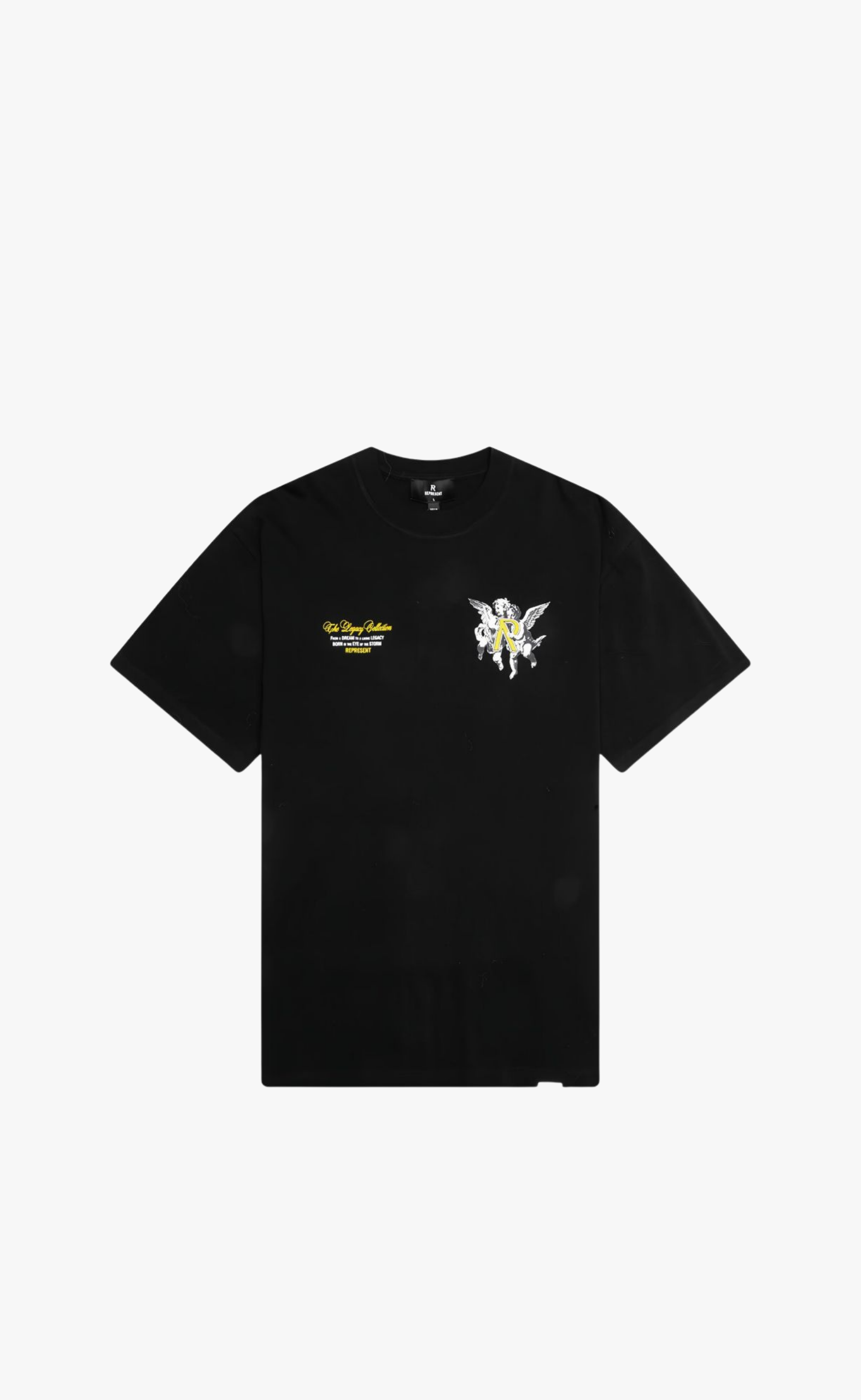 REPRESENT LEGACY CHERUBS JET BLACK T-SHIRT