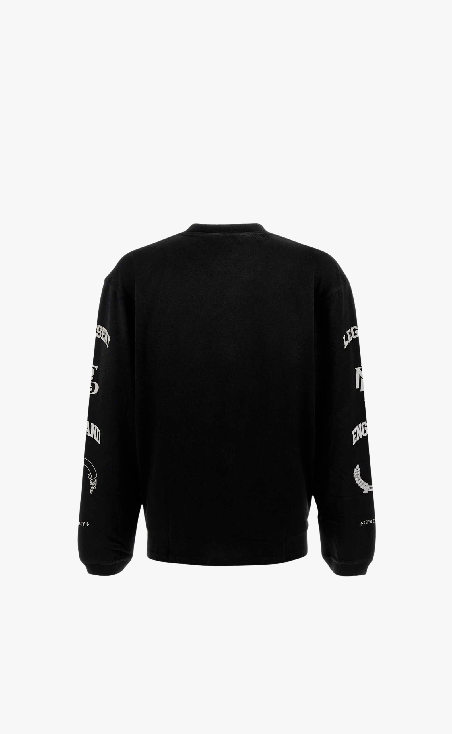 RESPRESENT LEGACY CREST STAINED BLACK LONGSLEEVE