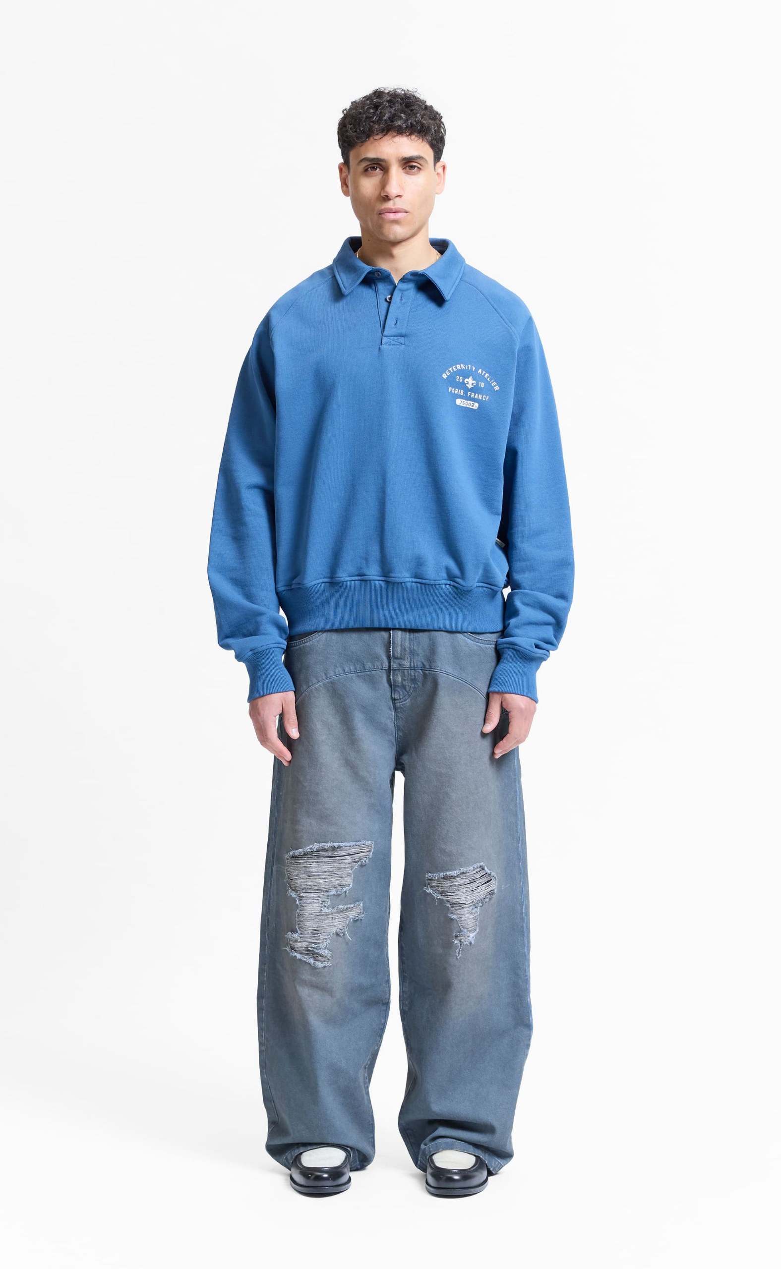 MAISON POLO  BLUE SWEATER