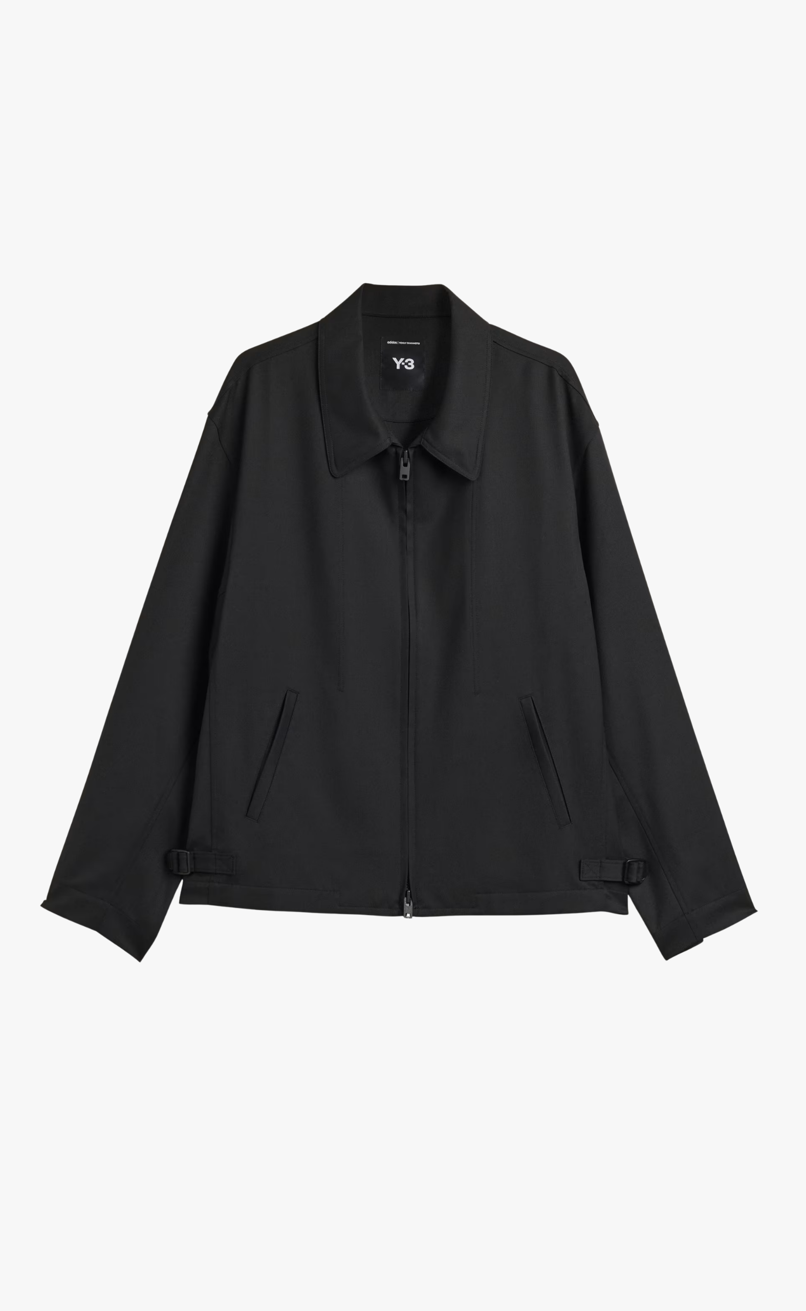 REFINED WOOL BLOUSON BLACK JACKET