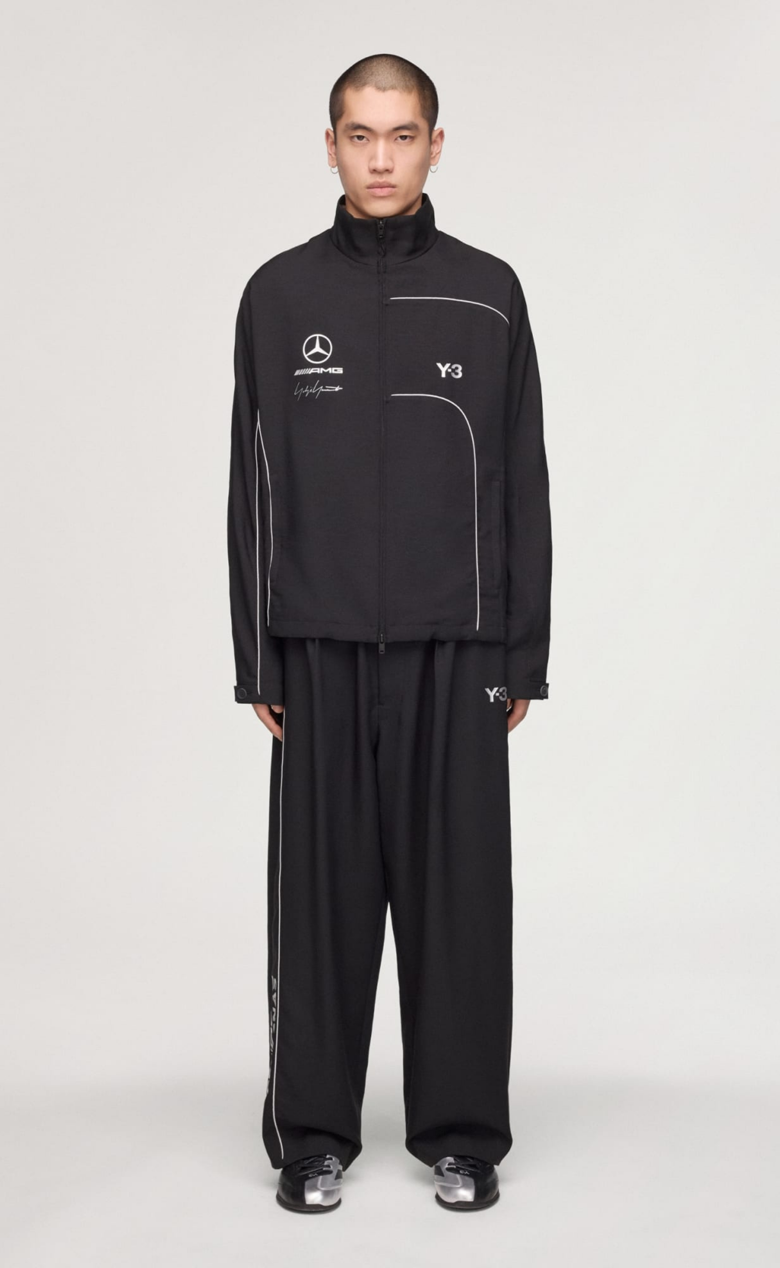 F1 MERCEDES BLACK TRACK PANTS