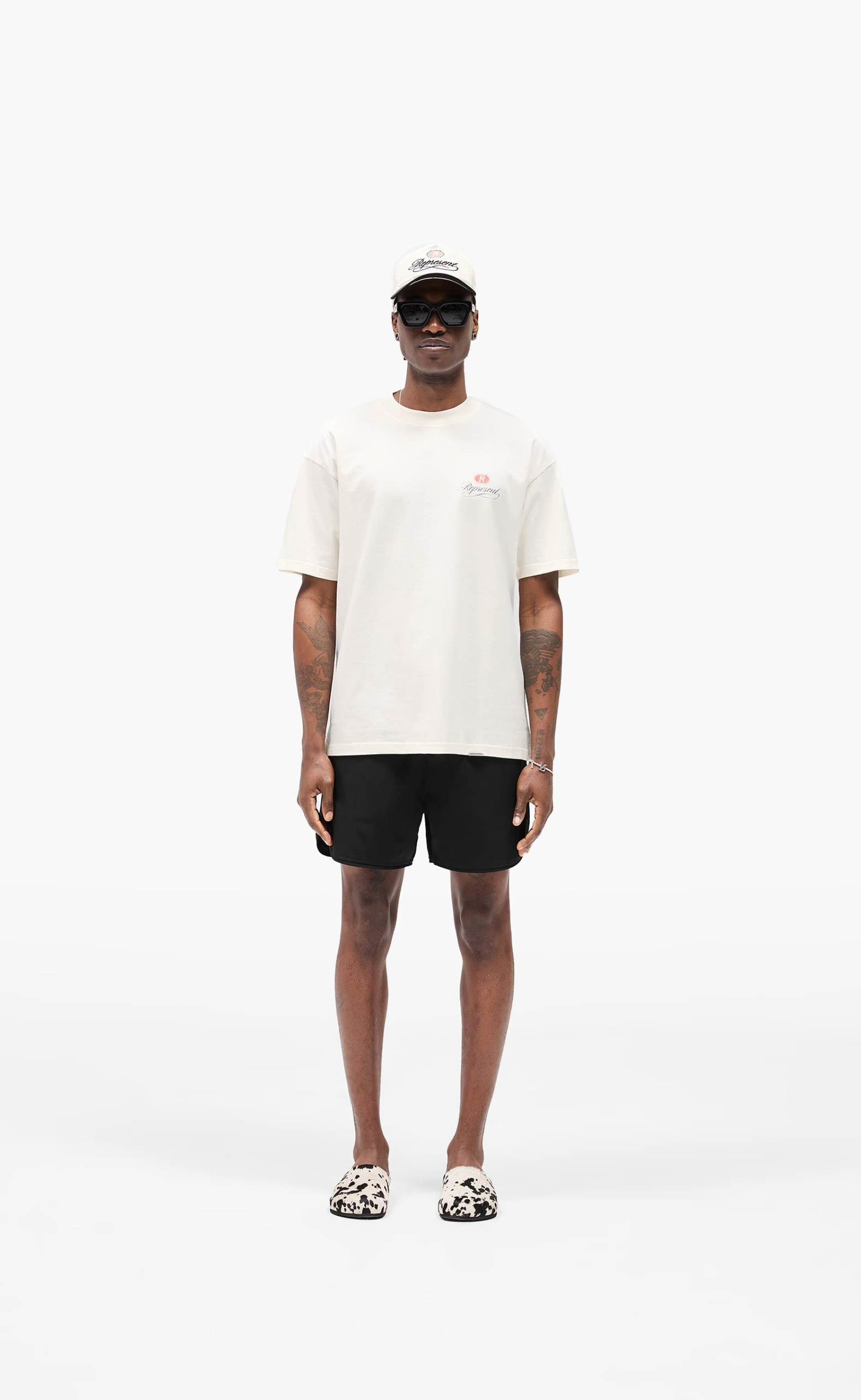 GRAND VINTAGE HAND DRAWN AGED WHITE T-SHIRT