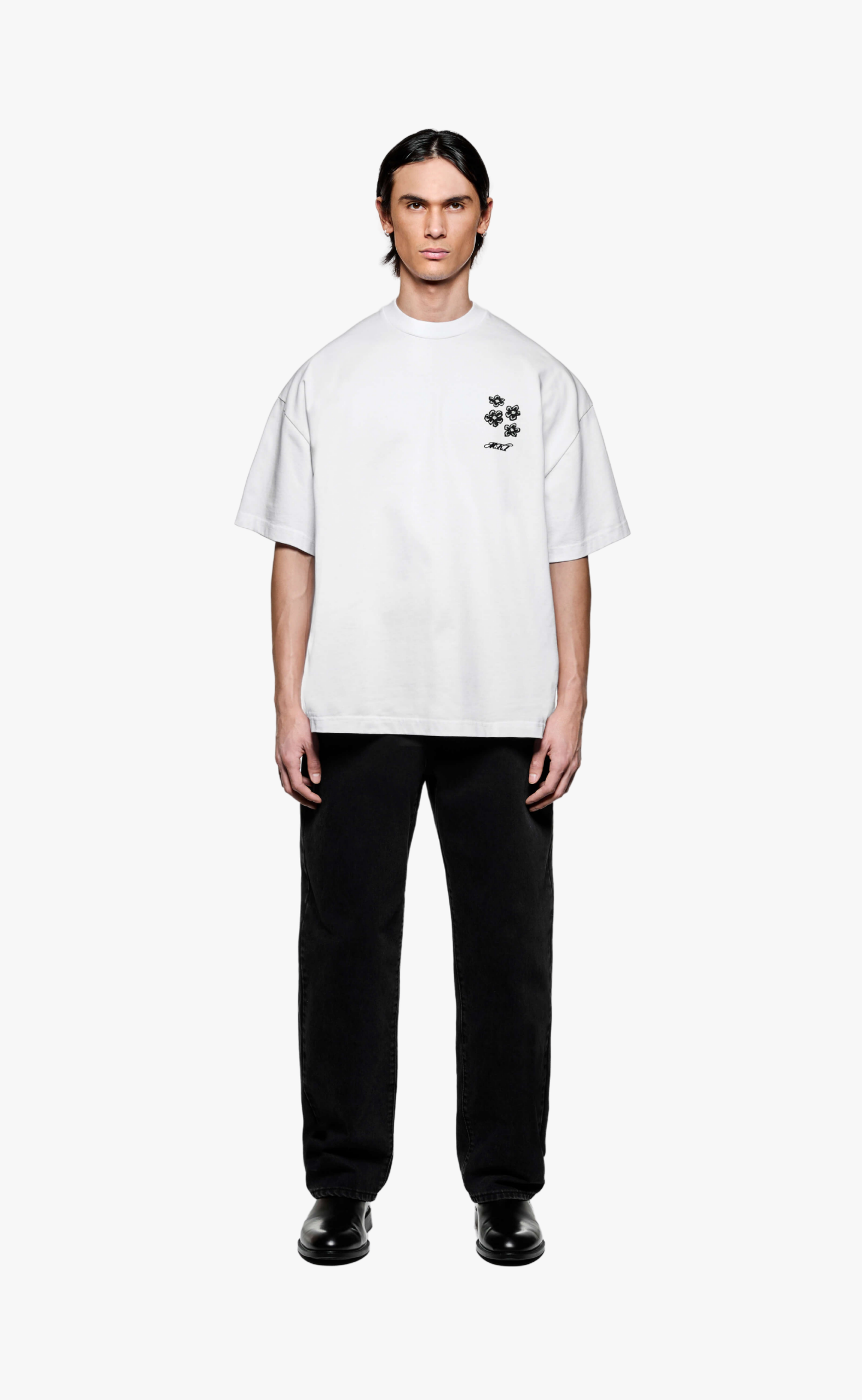 HIBISCUS WHITE T-SHIRT