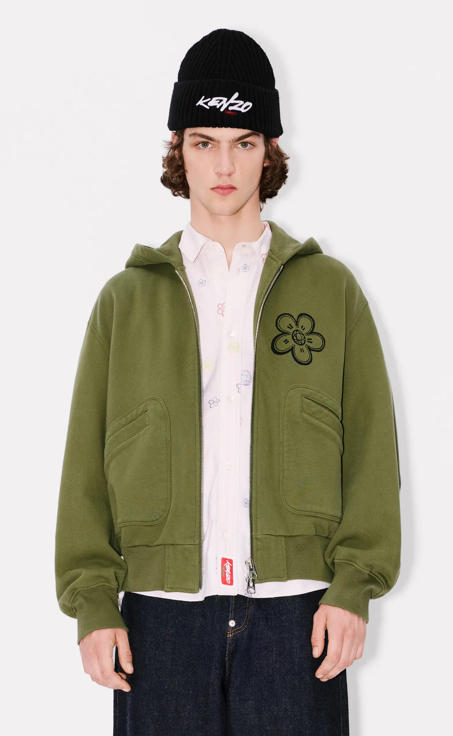 GOTS KENZO FUTURA BOXY KHAKI ZIP HOODIE