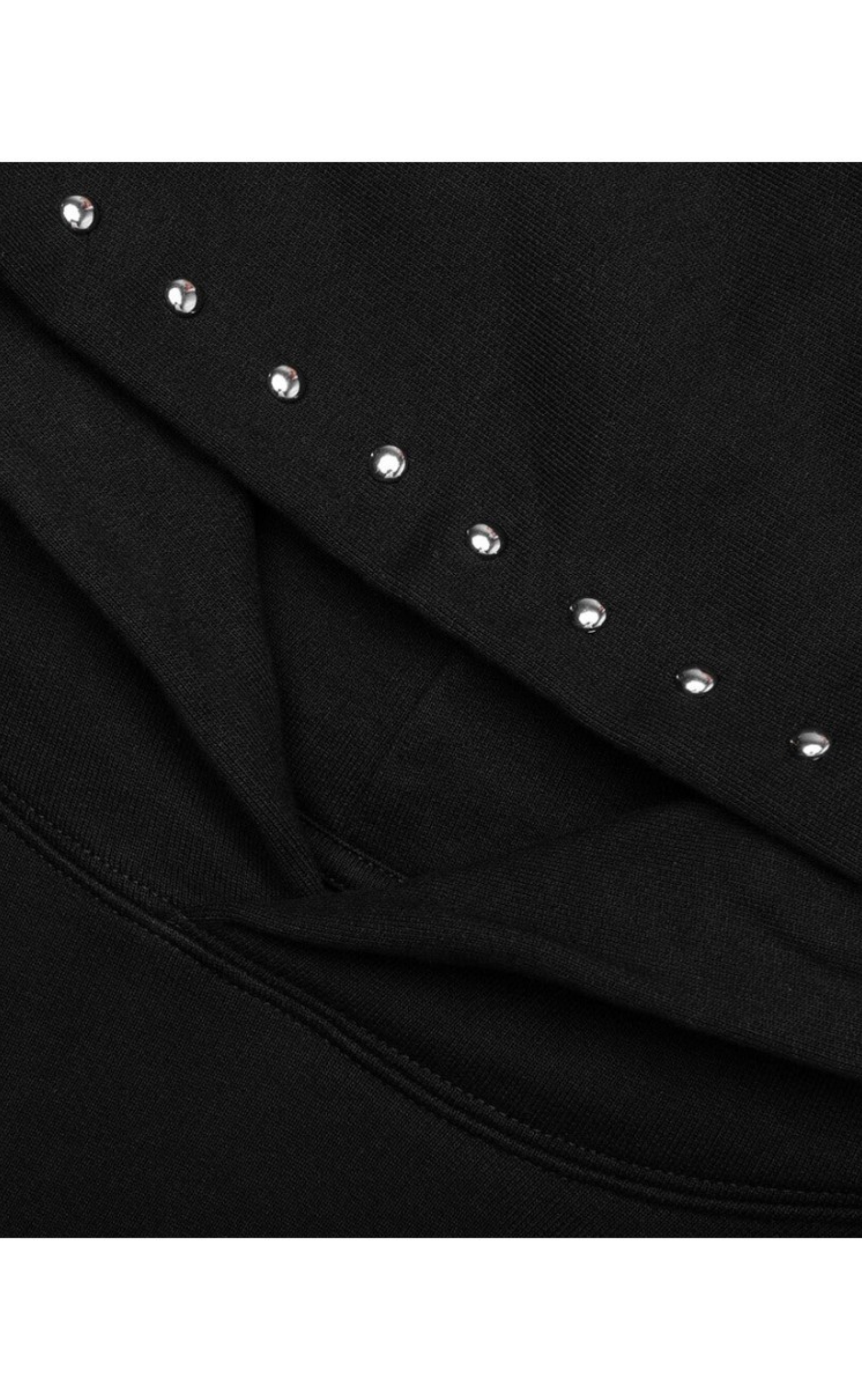 LUCKY STUDDED BLACK HOODIE