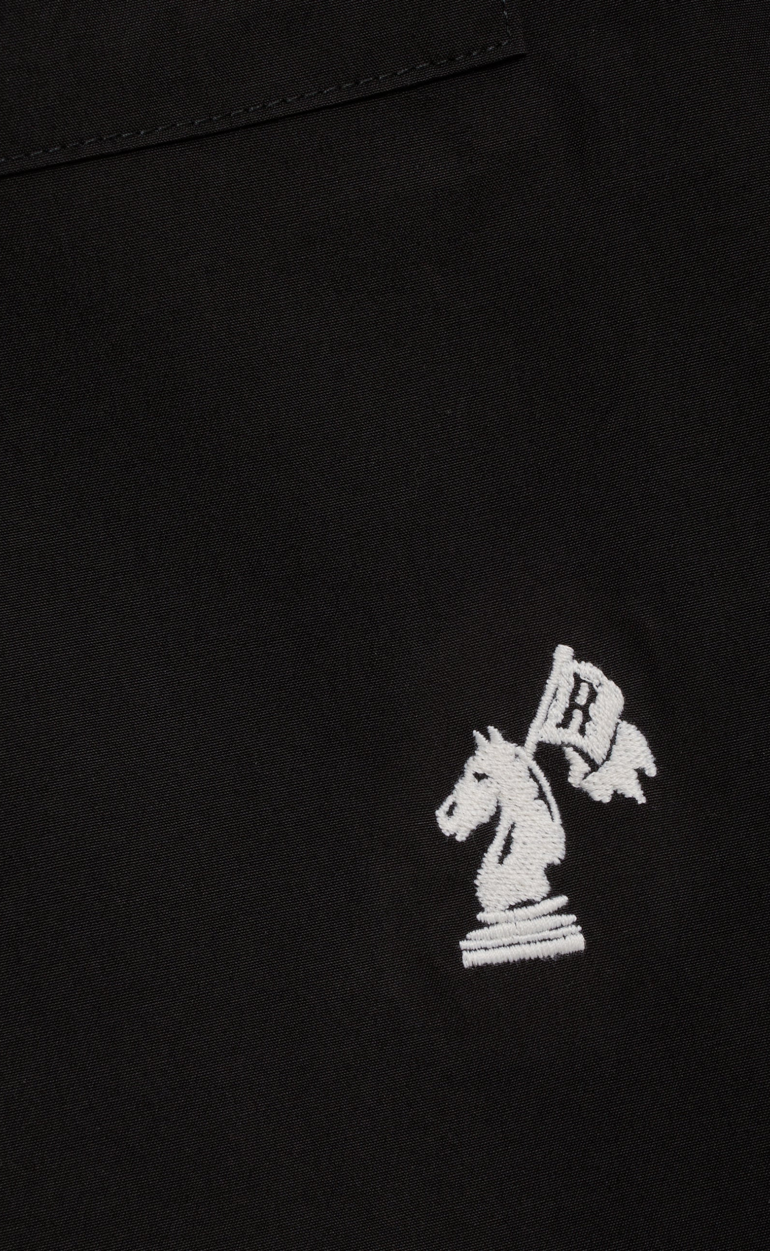 CAMP COLLAR LOGO BLACK SHIRT