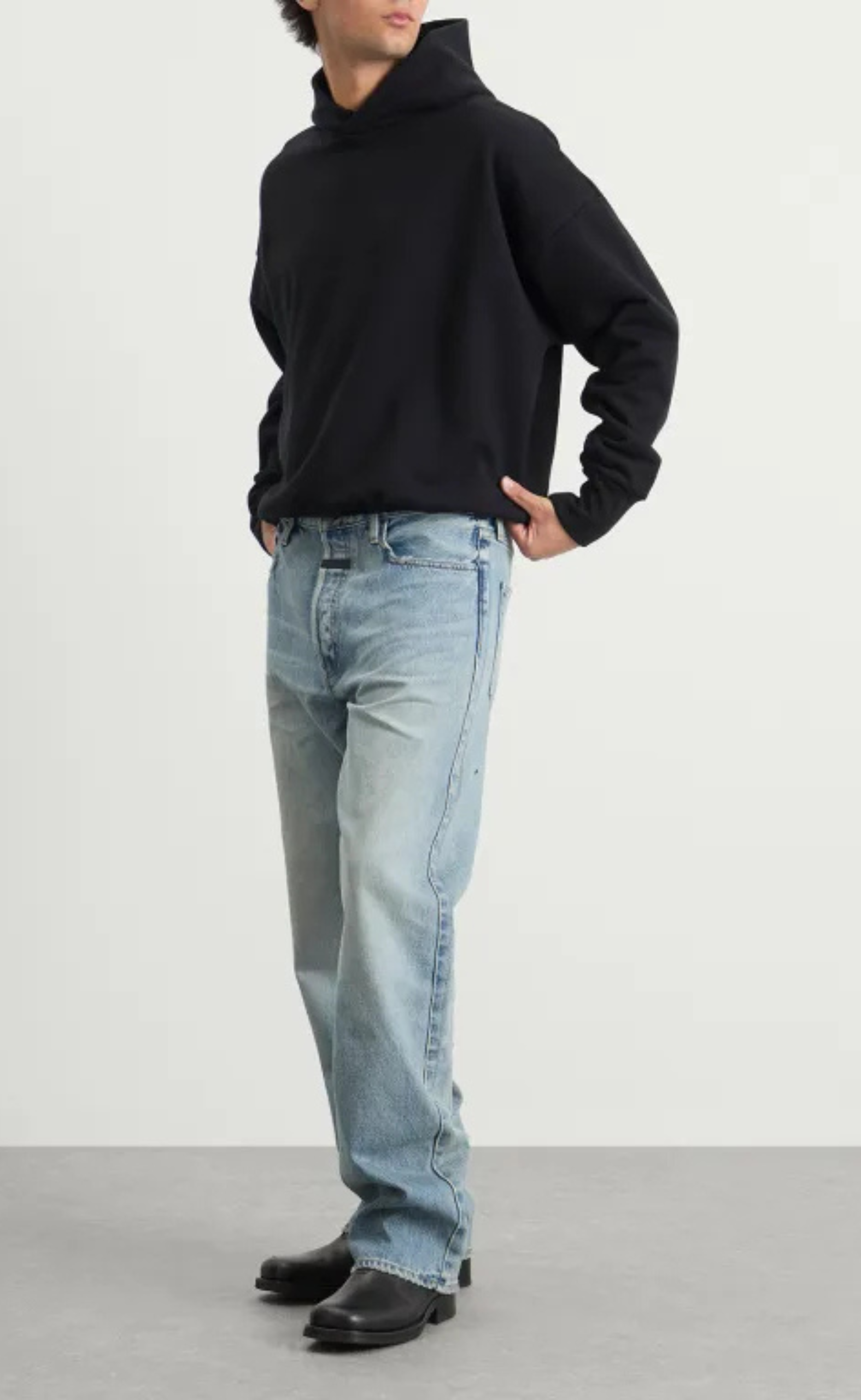 FEAR OF GOD BLACK HOODIE