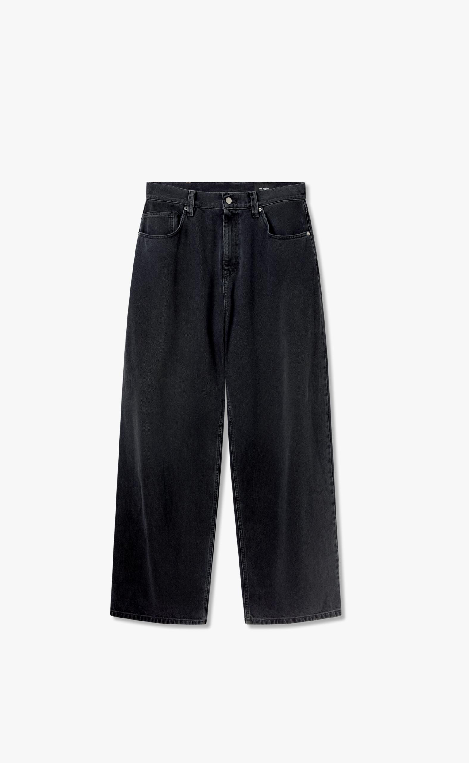 EMBROIDERED RELAXED DARK GREY JEANS
