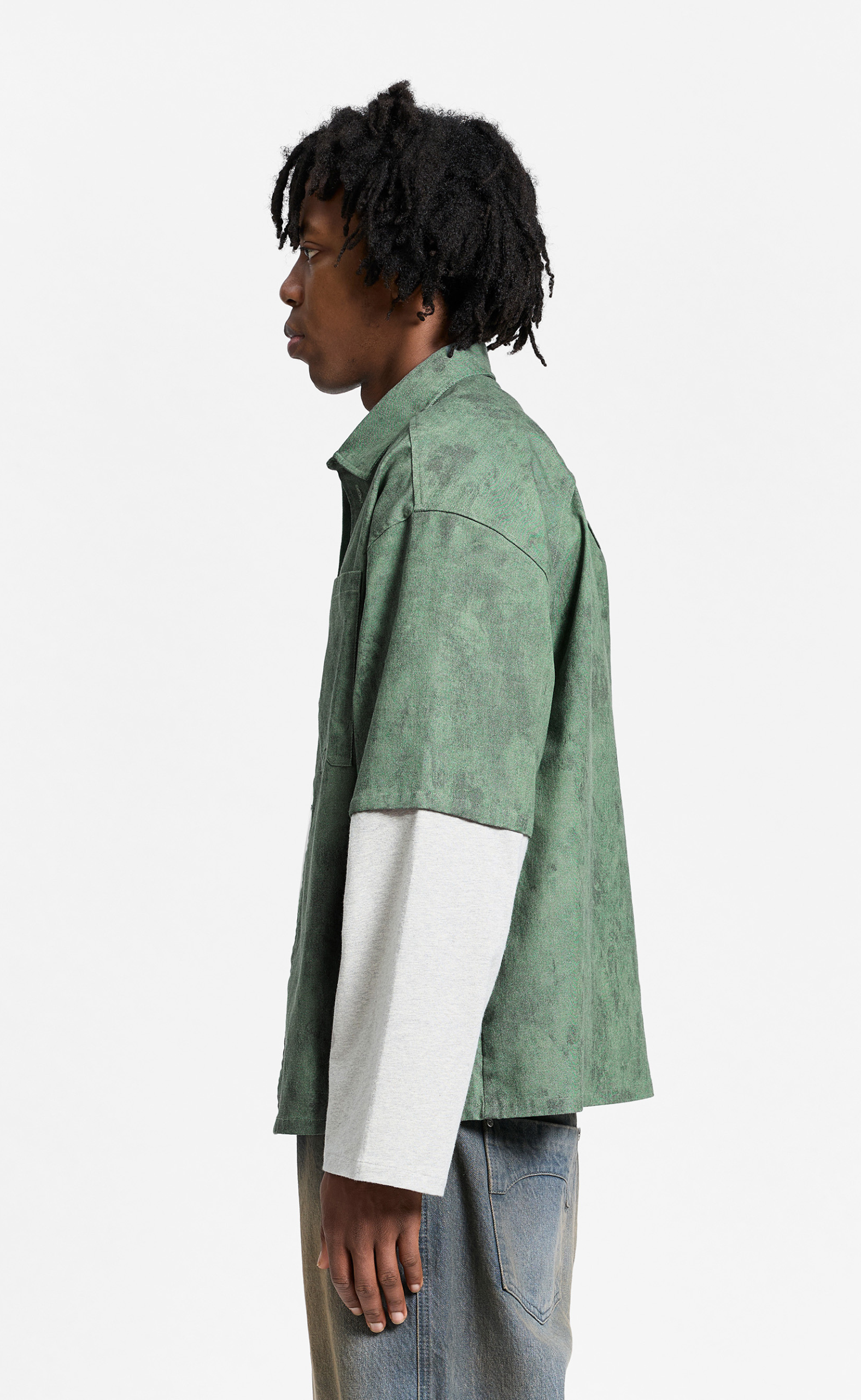 DELIRIA BUTTON GREEN SHIRT