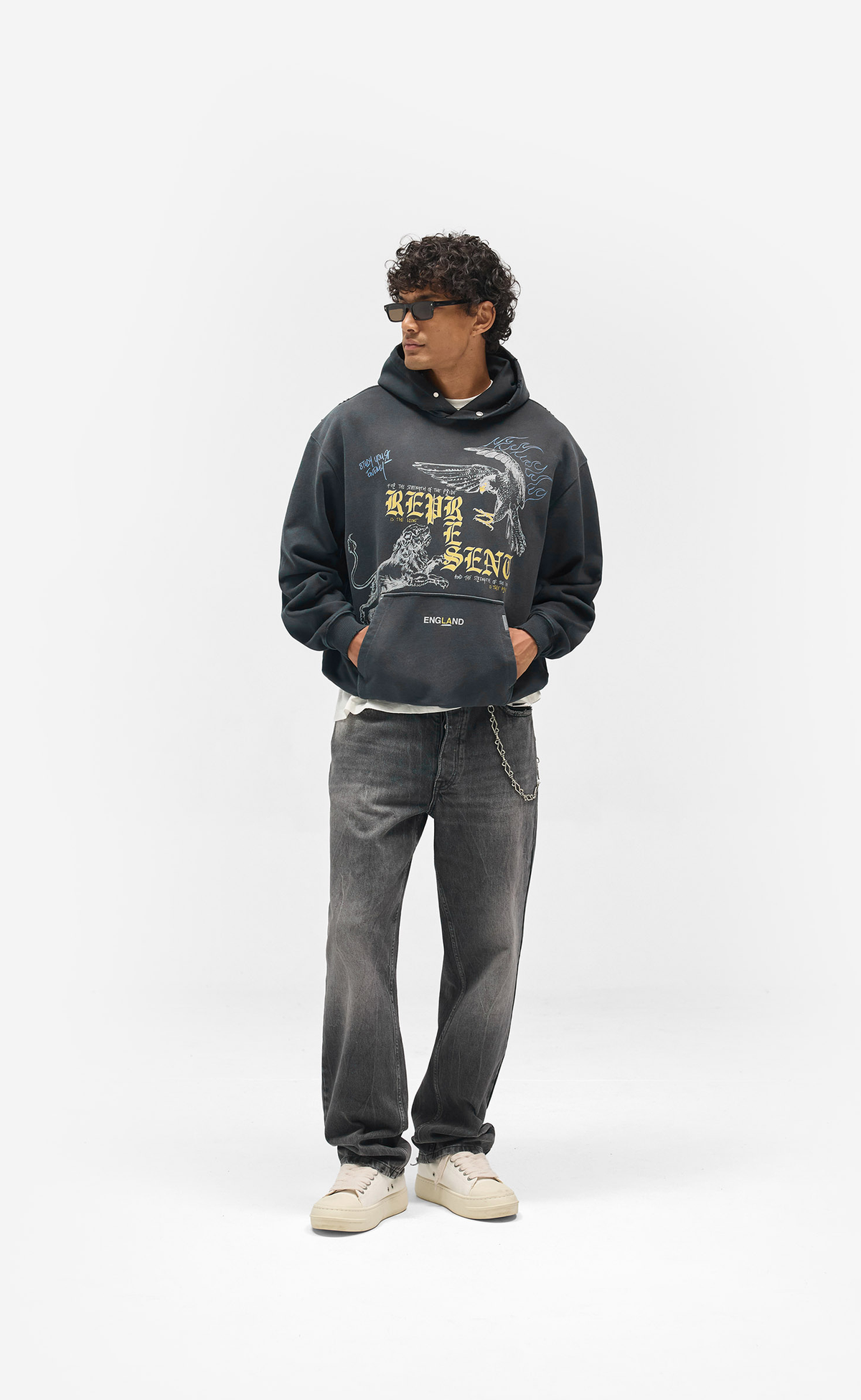 ENEMY WASHED BLACK HOODIE