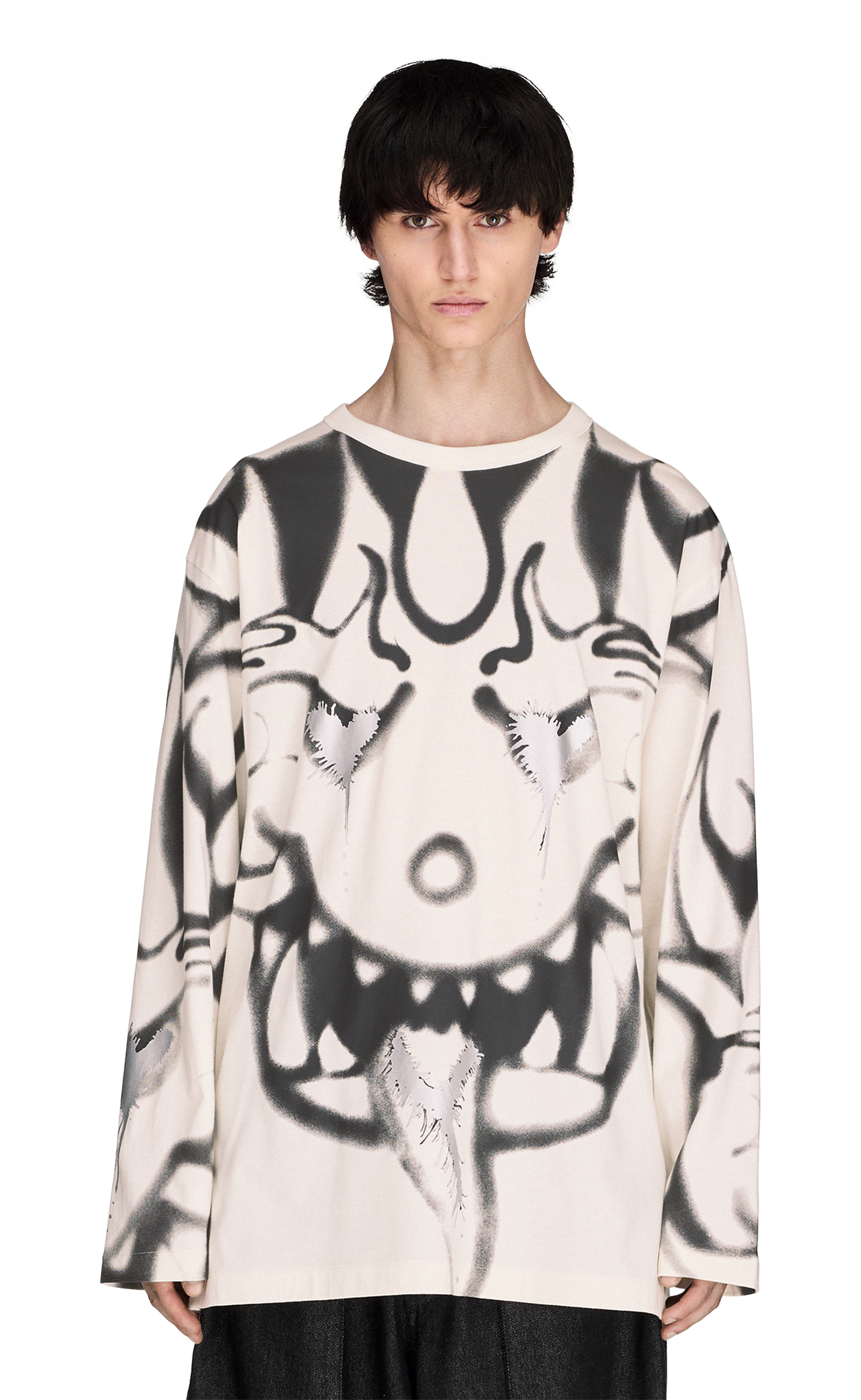 Y-3 CHITO YAKSHA GRAPHIC WHITE LONGSLEEVE