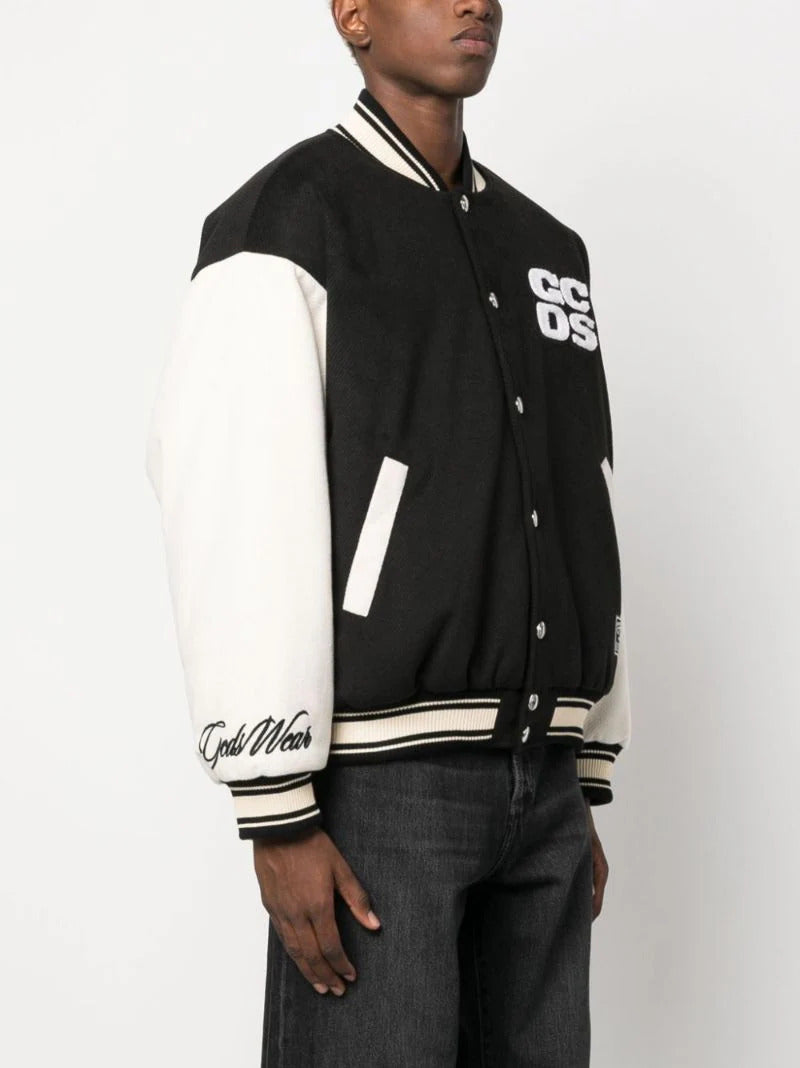 WIRDO VARSITY BOMBER BLACK