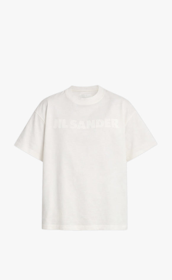 JIL SANDER PRINTED TONAL LOGO PORCELAIN T-SHIRT