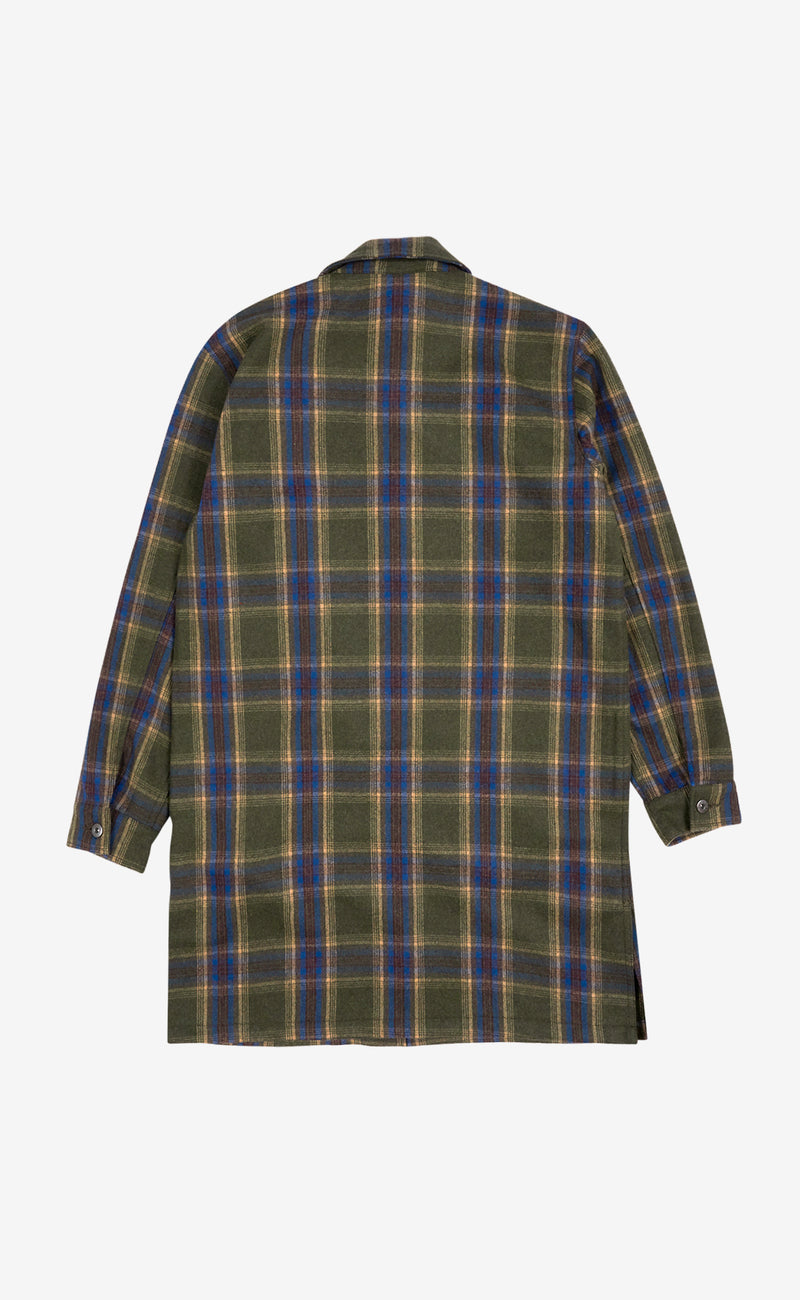 GREEN SOUL PLAID TRENCH