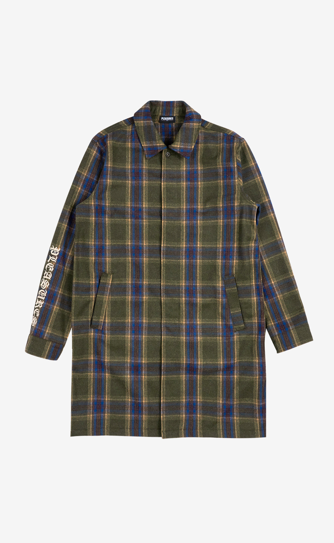 GREEN SOUL PLAID TRENCH