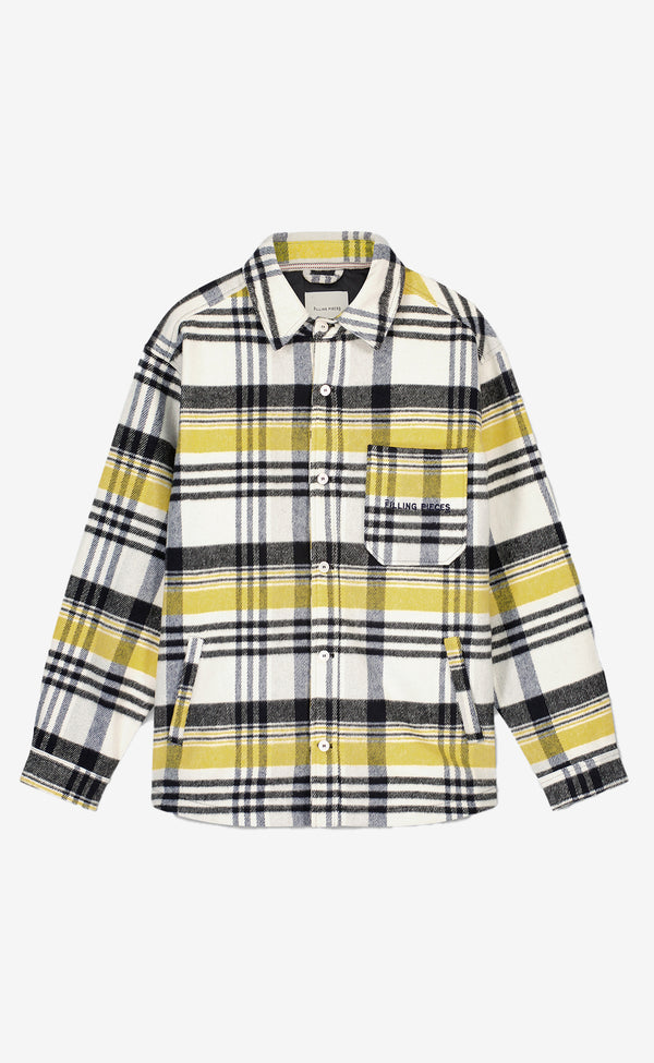 JACKET PLAID OFF WHITE OLD GOLD