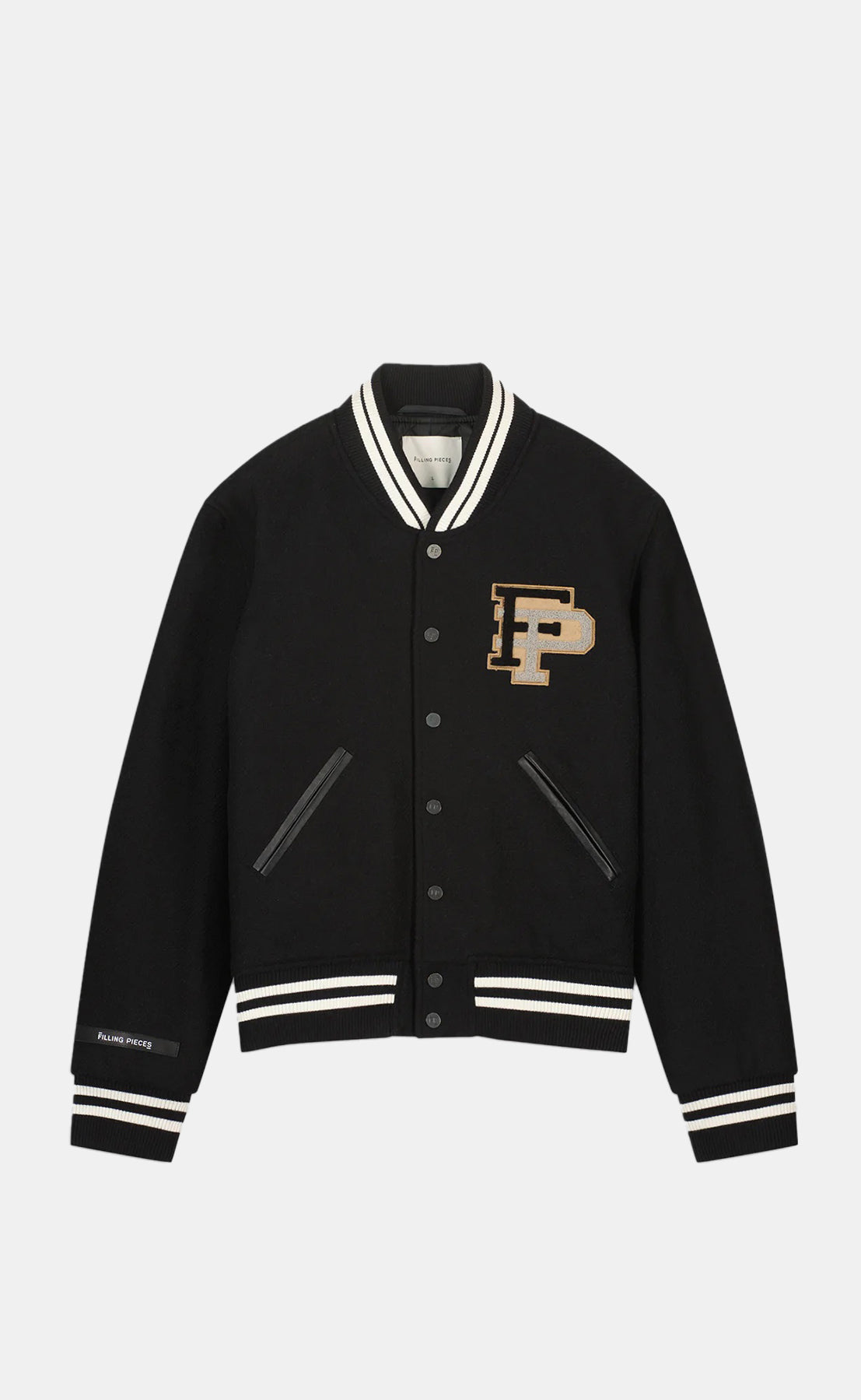 VARSITY JACKET BLACK WHITE