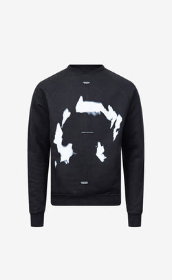 BLACK WRETCHED PRINT CREWNECK