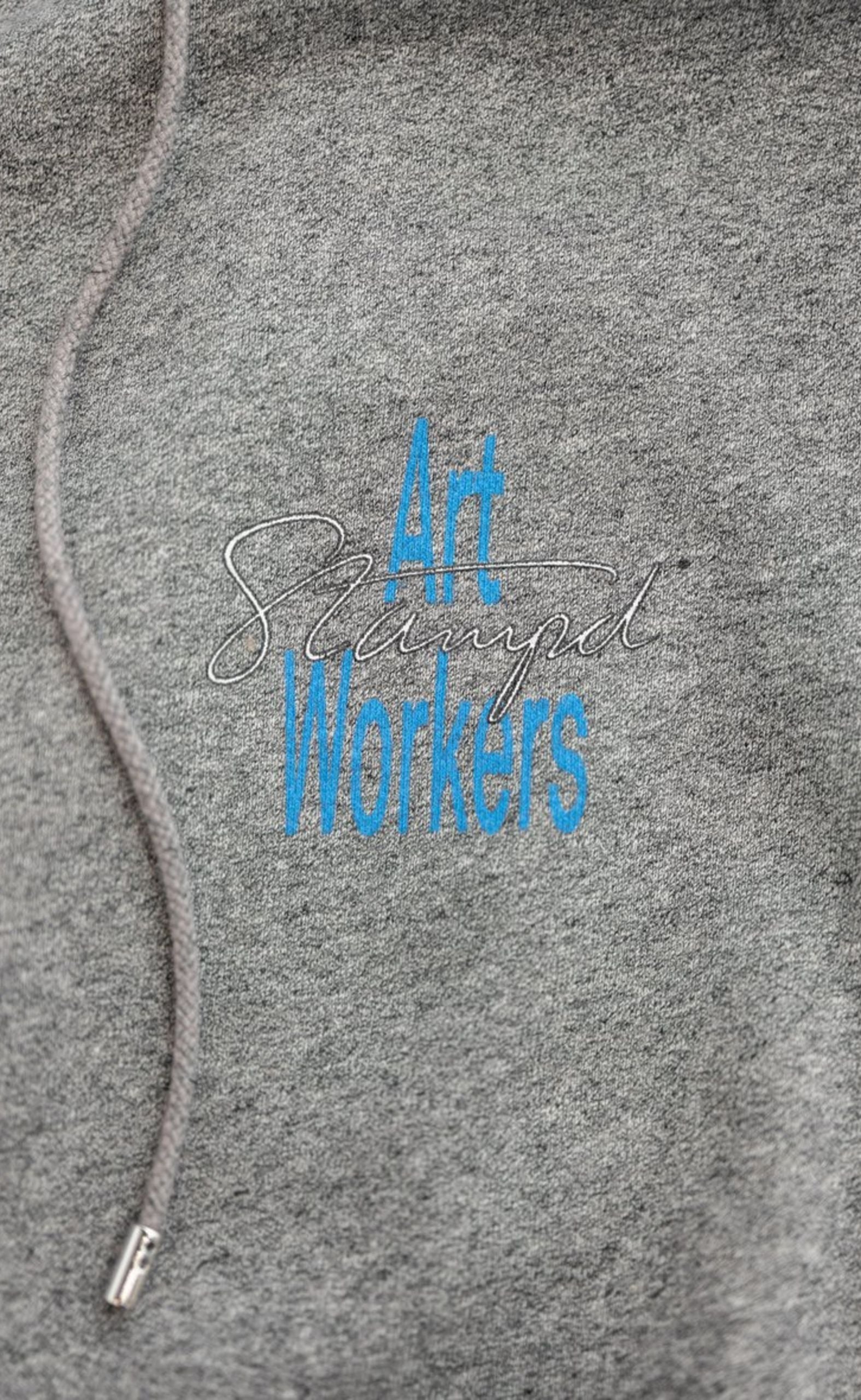 HEATHER GREY ARTWORKER HOODIE