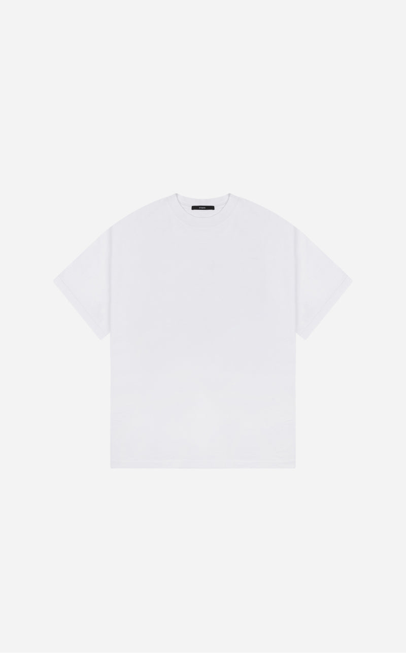 White Oversized Overlay Tee