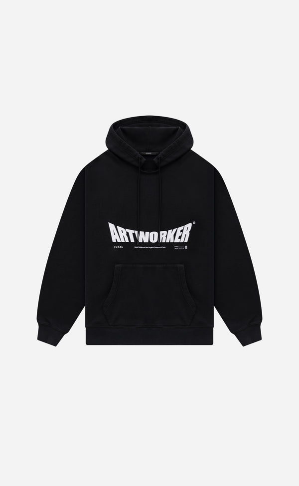 Black Artworker Pullover Hoodie
