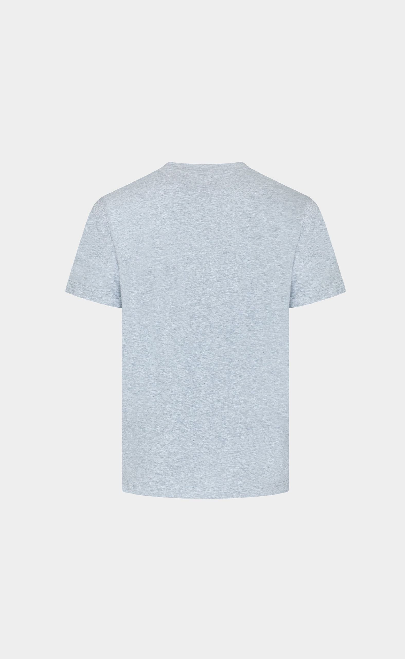 GREY MELANGE T-SHIRT W. LOGO PRINT