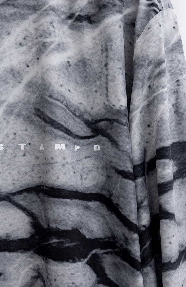 MARBLE LEOPARD PRINTED NYLON JACKET