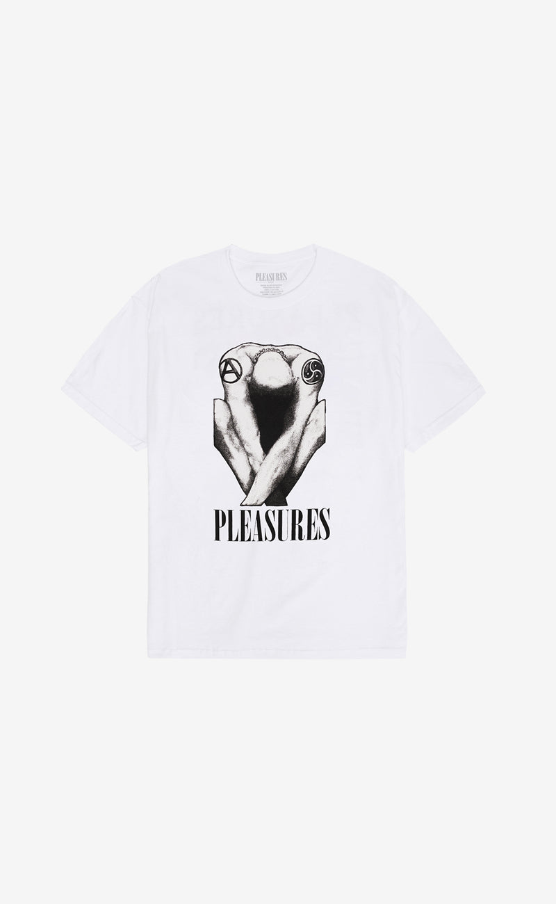 WHITE BENDED T-SHIRT
